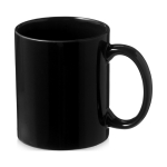 Canecas personalizadas coloridas de cerâmica de 330ml Basic Colorful cor preto segunda vista frontal