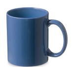 Canecas personalizadas coloridas de cerâmica de 330ml Basic Colorful cor azul segunda vista frontal