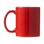 Canecas personalizadas coloridas de cerâmica de 330ml Basic Colorful cor vermelho