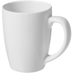 Caneca de cerâmica branca design em voga 350ml Crescent Plus Economy cor branco segunda vista frontal