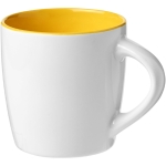 Canecas brancas com interior colorido e 340ml Colormixt White cor amarelo segunda vista frontal