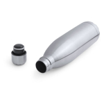 Garrafa térmica de aço inoxidável reciclado prateada brilhante 850 ml