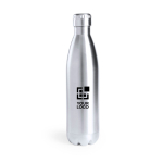 Garrafa térmica de aço inoxidável reciclado prateada brilhante 850 ml vista principal