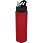 Garrafa grande de alumínio desportiva com palhinha 800ml Straw Colors cor vermelho segunda vista frontal