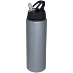 Garrafa grande de alumínio desportiva com palhinha 800ml Straw Colors cor cinzento segunda vista frontal