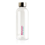 Garrafa personalizável de plástico elegante, BPA-free 620ml Resistant cor transparente vista com logo