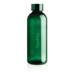 Garrafa personalizável de plástico elegante, BPA-free 620ml Resistant cor verde-escuro vista com logo