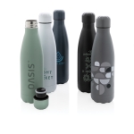 Garrafas térmicas personalizadas de aço 500ml Lifestyle Premium cor verde menta vista vários com logo