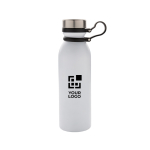 Garrafa térmica com logotipo e pega de silicone 600ml Carry Loop cor branco vista principal