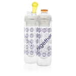 Garrafas com compartimento para fruta ou gelo 500ml Natural Drink cor verde-lima vista vários com logo