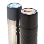 Termos personalizados de aço com design moderno 500ml Modern cor cinzento vista vários com logo