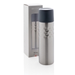 Termos personalizados de aço com design moderno 500ml Modern cor cinzento vista com caixa