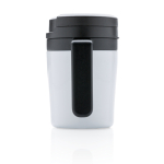 Caneca térmica promocional pequena anti-gotas com pega 160ml Coffee cor branco quarta vista