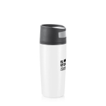 Copos térmicos impressos com abertura de um toque 300ml Original cor branco vista principal