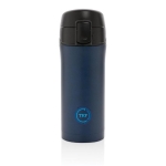 Copo térmico com sistema de abertura fácil anti-gotas 300ml Hot&Cold cor azul-escuro vista com logo