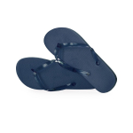 Chinelos com logo, sola de EVA, tira transparente tamanho 3638 Pool cor azul-marinho primeira vista