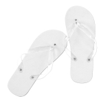 Chinelos com logo, sola de EVA, tira transparente tamanho 3638 Pool