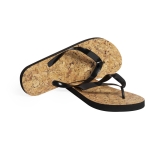 Chinelos EVA serigrafados efeito cortiça tamanho 4244 Cork Design cor preto primeira vista