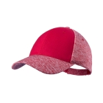Bonés de alta qualidade para merchandising com 6 painéis Everyday cor vermelho primeira vista