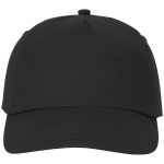 Bonés com logo e fecho de tecido adesivo de algodão 175 g/m2 Héroe cor preto vista lateral