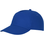 Bonés com logo e fecho de tecido adesivo de algodão 175 g/m2 Héroe cor azul segunda vista traseira