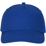 Bonés com logo e fecho de tecido adesivo de algodão 175 g/m2 Héroe cor azul vista lateral