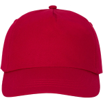 Bonés com logo e fecho de tecido adesivo de algodão 175 g/m2 Héroe cor vermelho segunda vista frontal