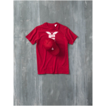 Bonés com logo e fecho de tecido adesivo de algodão 175 g/m2 Héroe cor vermelho vista impressão transfer
