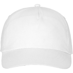 Bonés com logo e fecho de tecido adesivo de algodão 175 g/m2 Héroe cor branco segunda vista frontal
