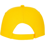Bonés com logo e fecho de tecido adesivo de algodão 175 g/m2 Héroe cor amarelo imagem de estilo de vida