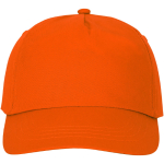 Bonés com logo e fecho de tecido adesivo de algodão 175 g/m2 Héroe cor cor-de-laranja segunda vista frontal