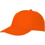 Bonés com logo e fecho de tecido adesivo de algodão 175 g/m2 Héroe cor cor-de-laranja segunda vista traseira