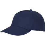 Bonés com logo e fecho de tecido adesivo de algodão 175 g/m2 Héroe cor azul-marinho segunda vista traseira