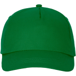 Bonés com logo e fecho de tecido adesivo de algodão 175 g/m2 Héroe cor verde-escuro vista lateral