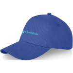 Bonés promocionais de algodão com fivela 260 g/m2 Héroe Max cor azul vista impressão serigrafia