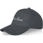 Bonés promocionais de algodão com fivela 260 g/m2 Héroe Max cor cinzento-escuro vista impressão serigrafia
