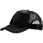 Boné personalizado de poliéster tipo camionista e rede 100 g/m2 Town cor preto