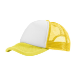 Boné personalizado de poliéster tipo camionista e rede 100 g/m2 Town cor amarelo