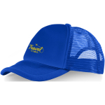Boné personalizado de poliéster tipo camionista e rede 100 g/m2 Town cor azul real vista impressão serigrafia