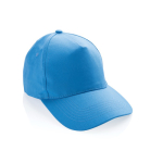 Bonés de algodão reciclado personalizados 280 g/m2 Eco Plus cor ciano