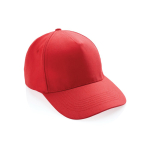 Bonés de algodão reciclado personalizados 280 g/m2 Eco Plus cor vermelho dessaturado