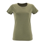T-shirts de mulher ajustado de algodão 150 g/m2 SOL'S Regent Fit cor caqui