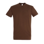 T-shirt unisexo básica algodão semi-penteado 190 g/m2 SOL'S Imperial cor castanho segunda vista