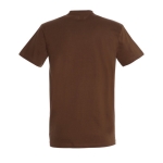 T-shirt unisexo básica algodão semi-penteado 190 g/m2 SOL'S Imperial cor castanho vista traseira