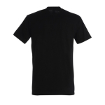 T-shirt unisexo básica algodão semi-penteado 190 g/m2 SOL'S Imperial cor preto vista traseira