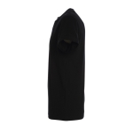 T-shirt unisexo básica algodão semi-penteado 190 g/m2 SOL'S Imperial cor preto vista lateral