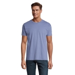 T-shirt unisexo básica algodão semi-penteado 190 g/m2 SOL'S Imperial cor azul vista fotografia
