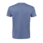 T-shirt unisexo básica algodão semi-penteado 190 g/m2 SOL'S Imperial cor azul vista traseira