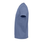 T-shirt unisexo básica algodão semi-penteado 190 g/m2 SOL'S Imperial cor azul vista lateral