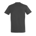 T-shirt unisexo básica algodão semi-penteado 190 g/m2 SOL'S Imperial cor cinzento-escuro vista traseira